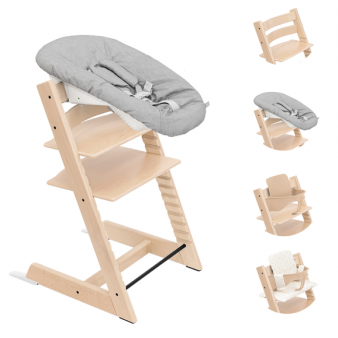 Стульчик Stokke Tripp Trapp + шезлонг + набор  Baby Set + подушка